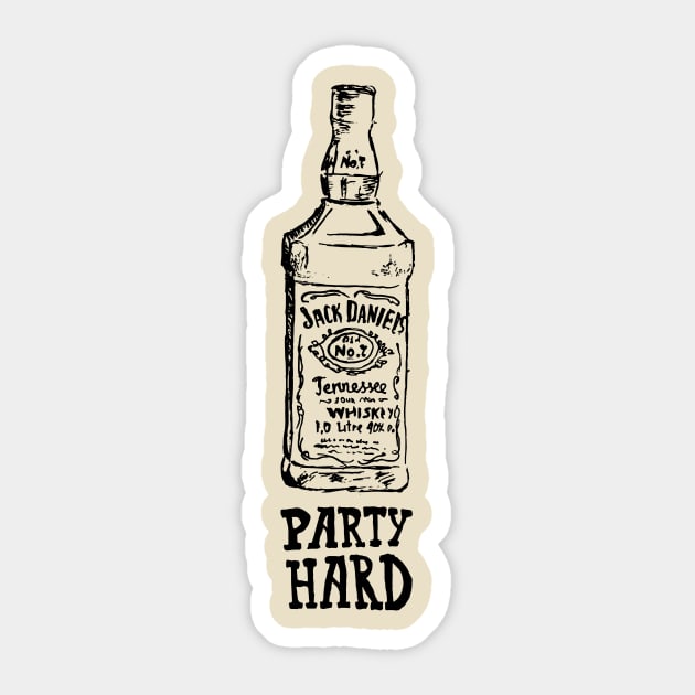 Party hard Sticker by sbzazuda